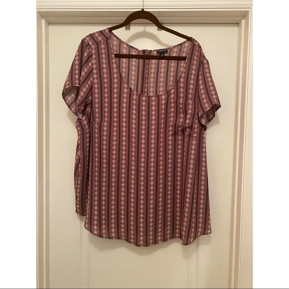 TORRID ABBEY - GEO PRINT GEORGETTE BLOUSE SIZE 3 - Picture 5 of 8